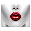 Toile Art 260 g/m² - Murale avec des lèvres de femme - M0083