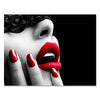 Canvas Art 260 g/m² - Mural with Woman Lips - M0084