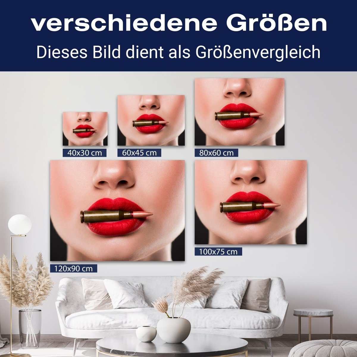 Leinwandbild Frauen Lippen M0089 kaufen - Bild 8