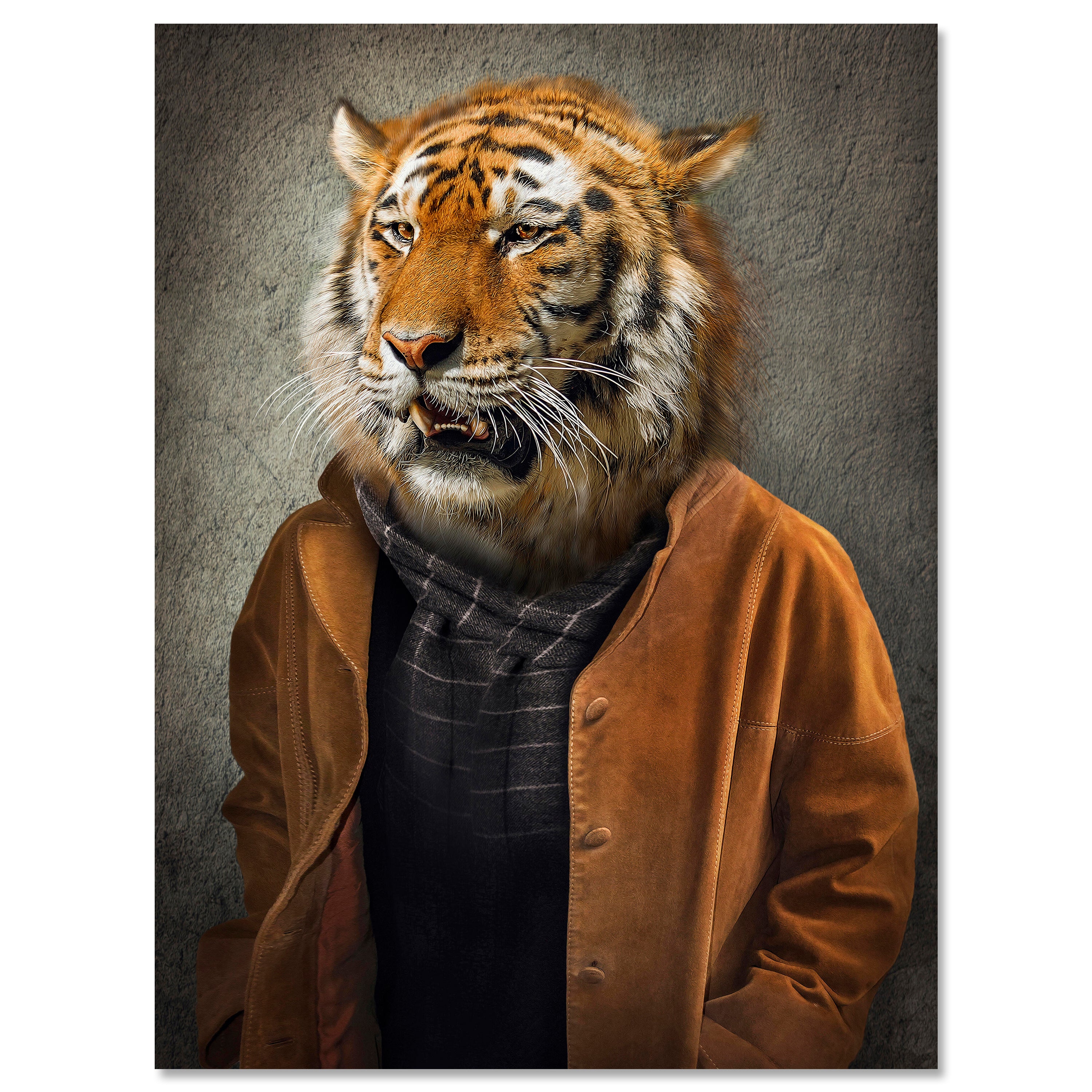 Leinwandbild Tiere, Hochformat, Casual Tiger M0093 kaufen - Bild 1