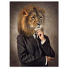Tableau sur toile Animaux portrait business lion M0095