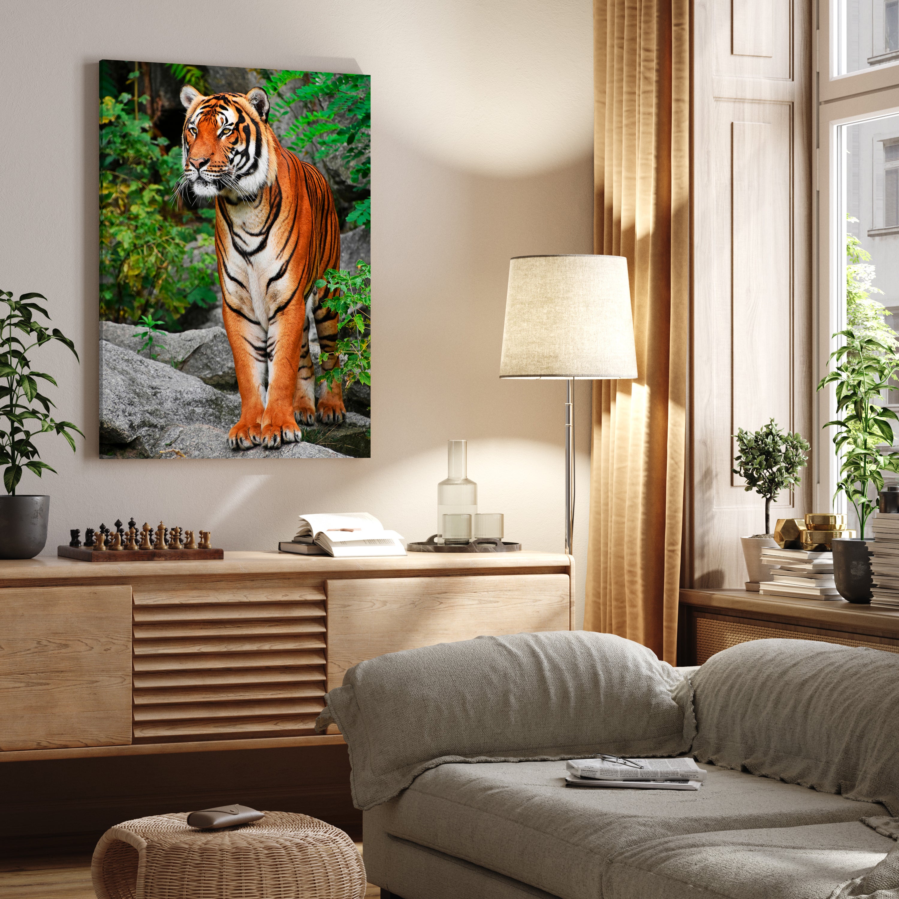 Leinwandbild Tiere, Hochformat, Tiger M0096 kaufen - Bild 2