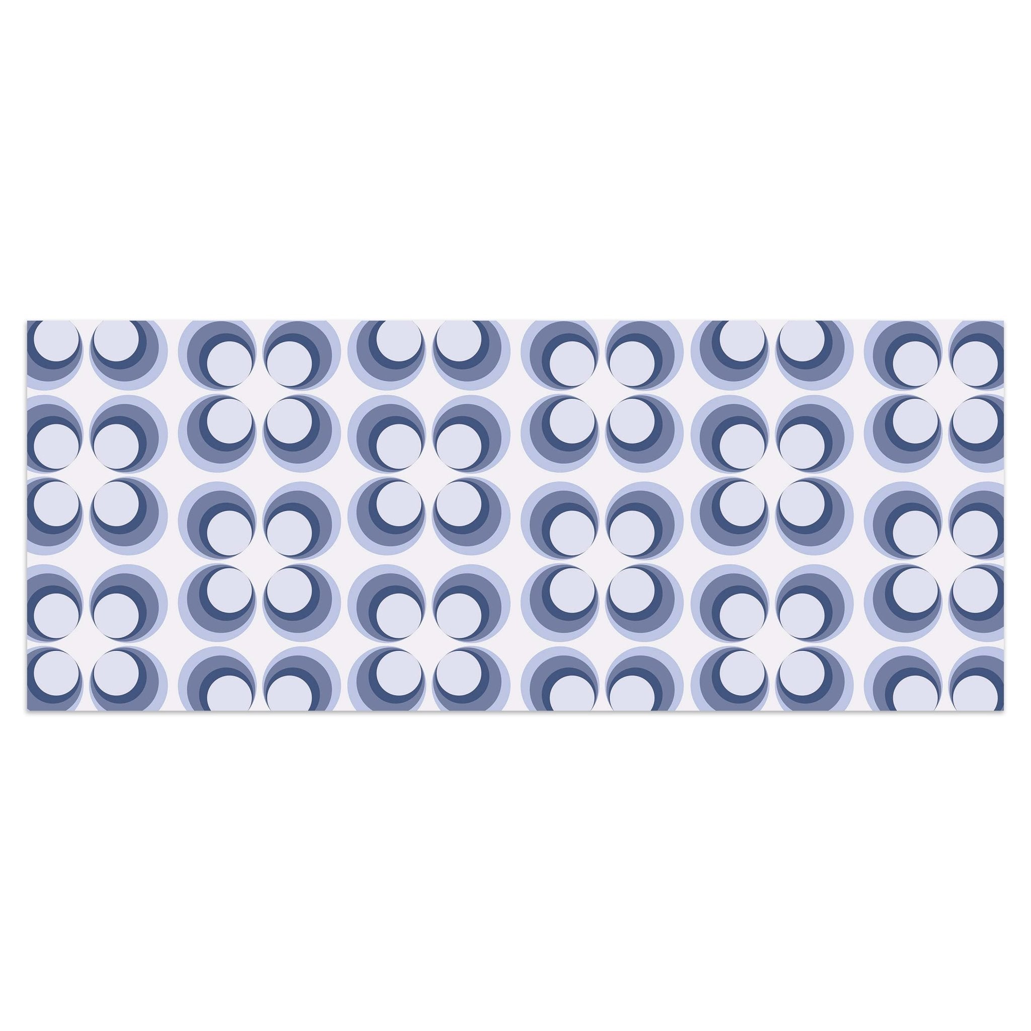 Leinwandbild Retrokreise Blau Muster M0099 kaufen - Bild 1