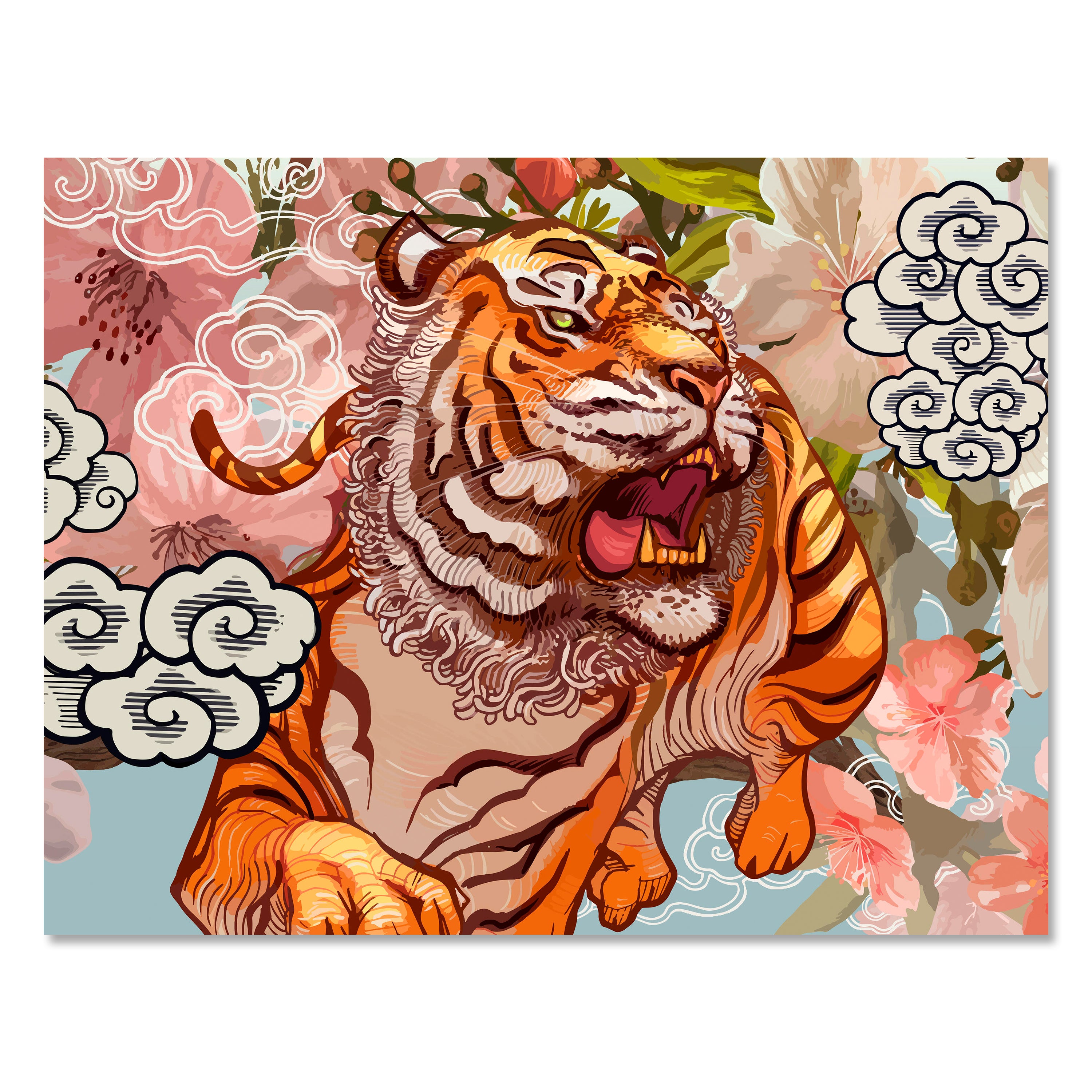 Leinwandbild Tiere, Querformat, Tiger Comic Asia M0101 kaufen - Bild 1
