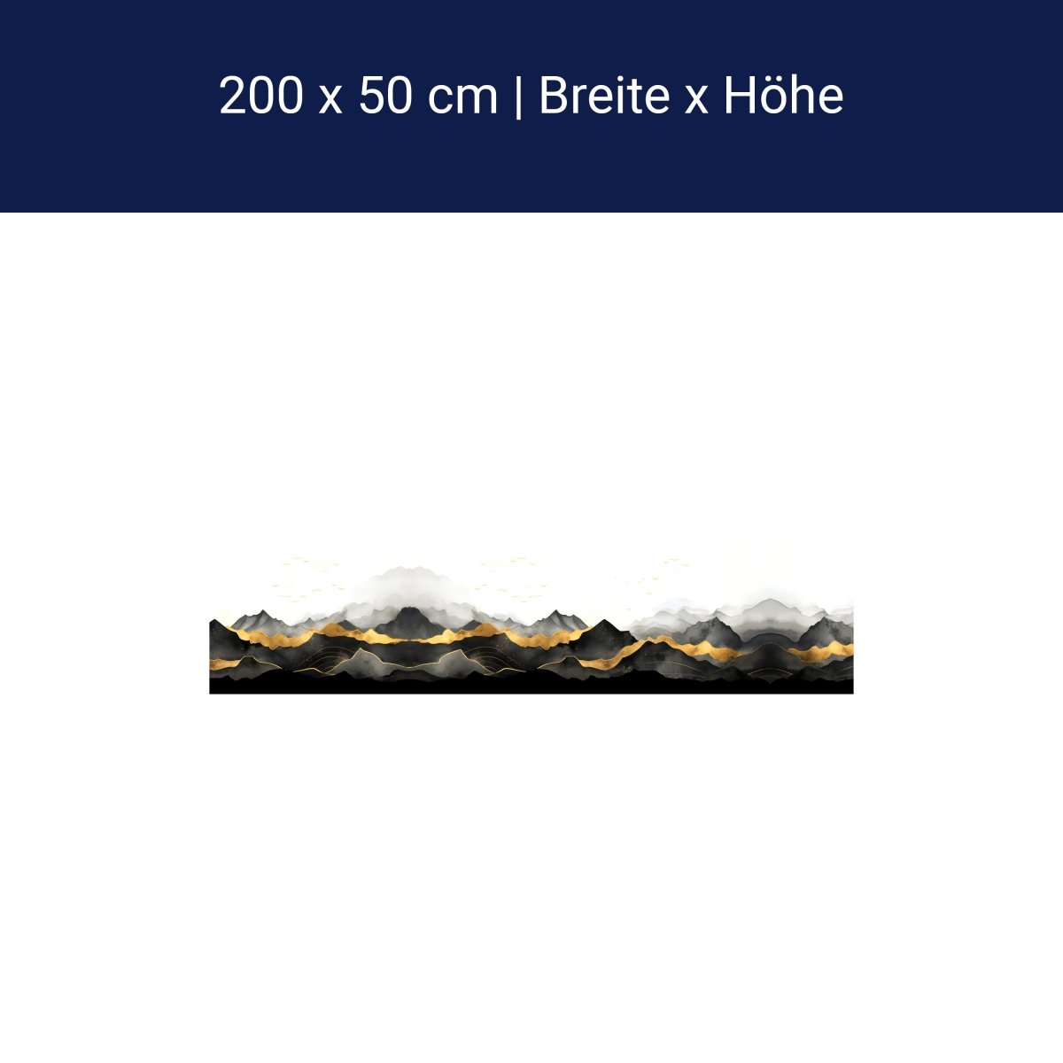 Panorama-Fototapete Aquarell goldene Berge M0102