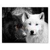 Leinwandbild Tiere, Querformat, Wölfe Schwarz & Weiß M0103