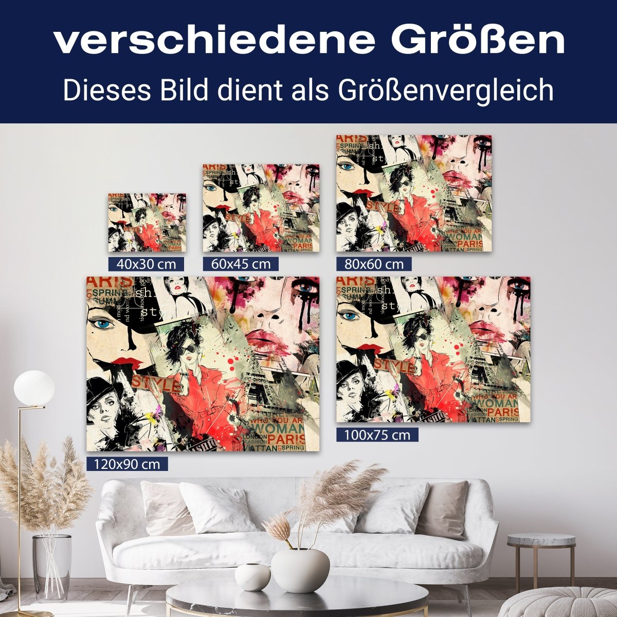 Leinwandbild Kunst & Gemälde, Querformat, Pop-Art M0106 kaufen - Bild 8