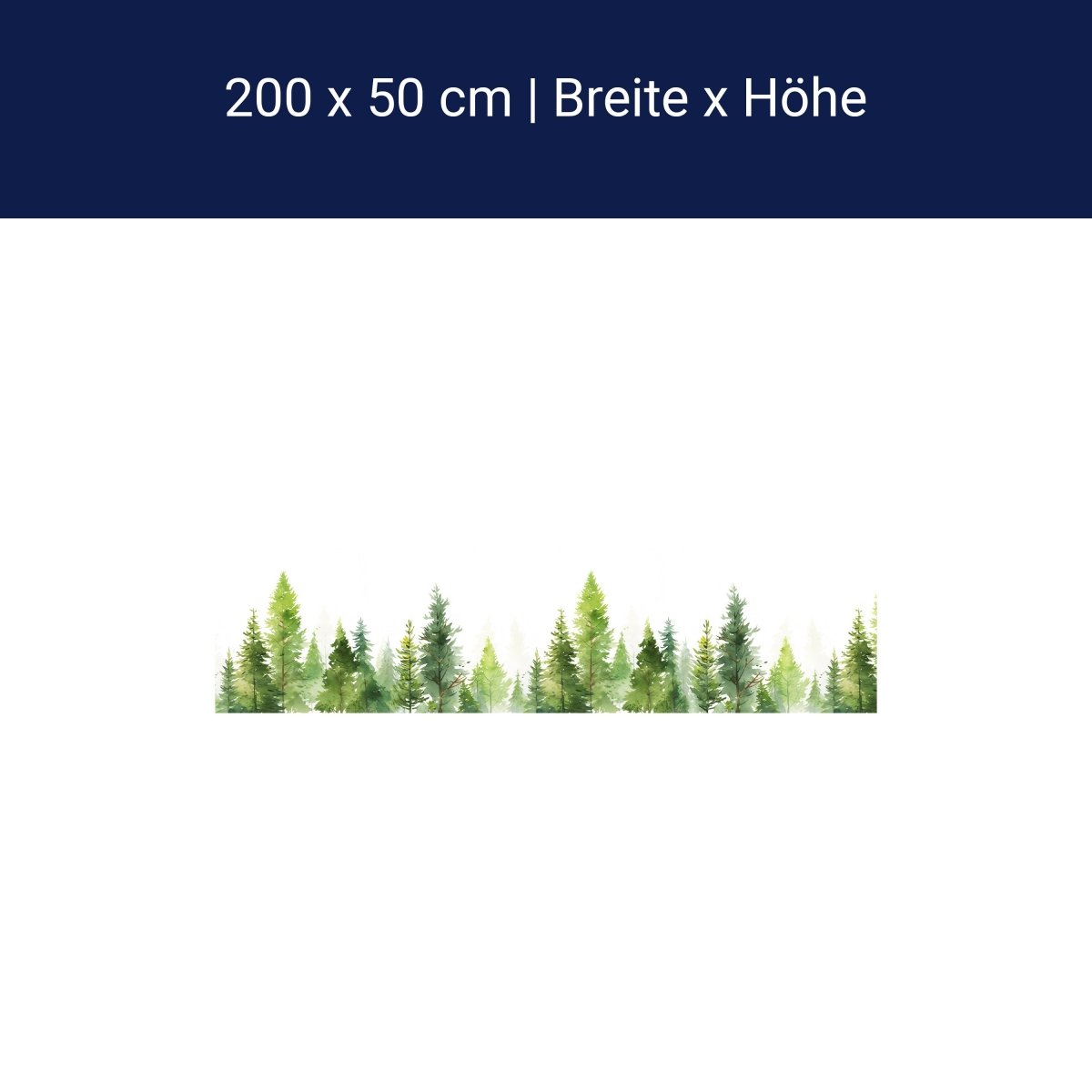 Panorama-Fototapete Aquarell Wald M0106