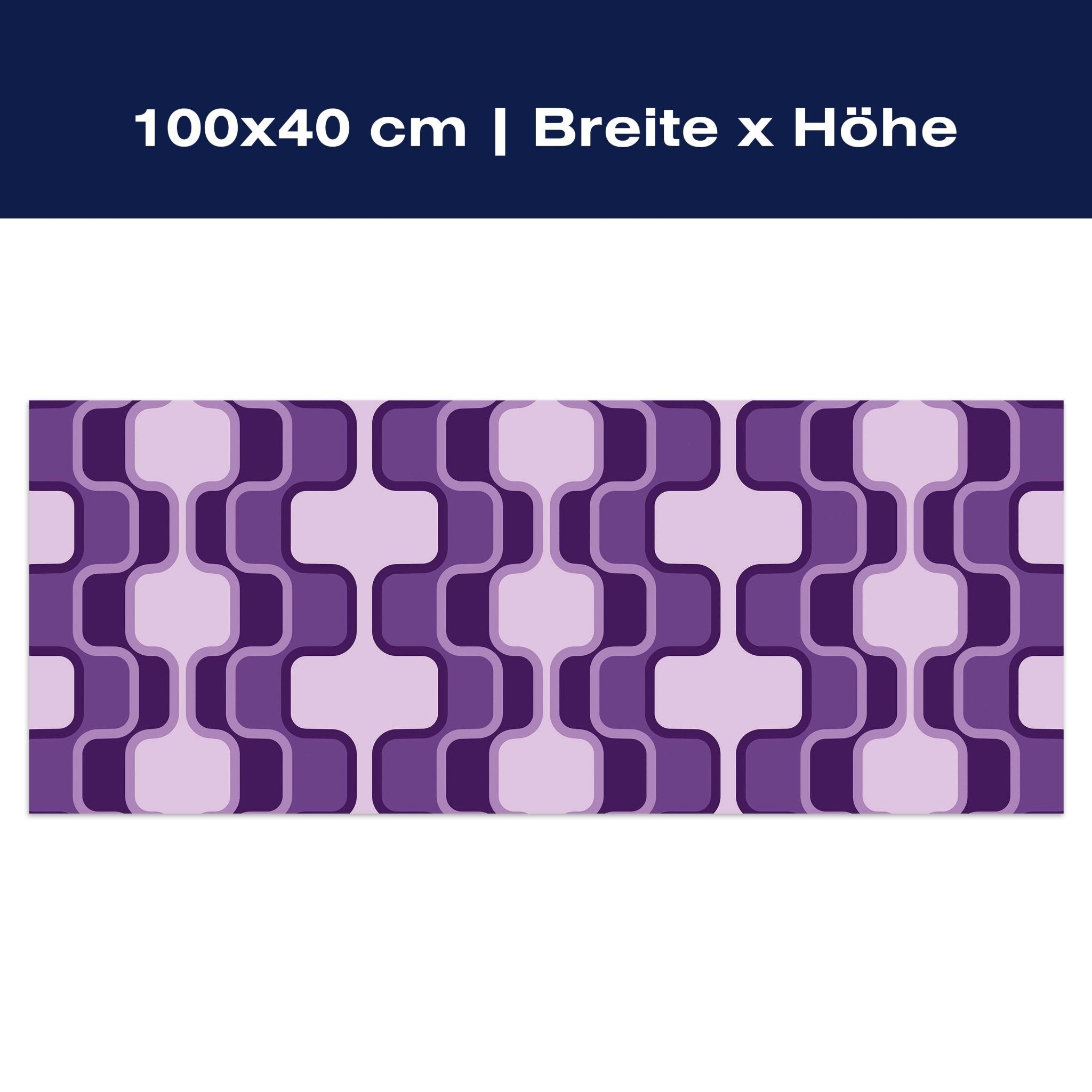 Tableau sur toile Motif rétro motif violet M0115