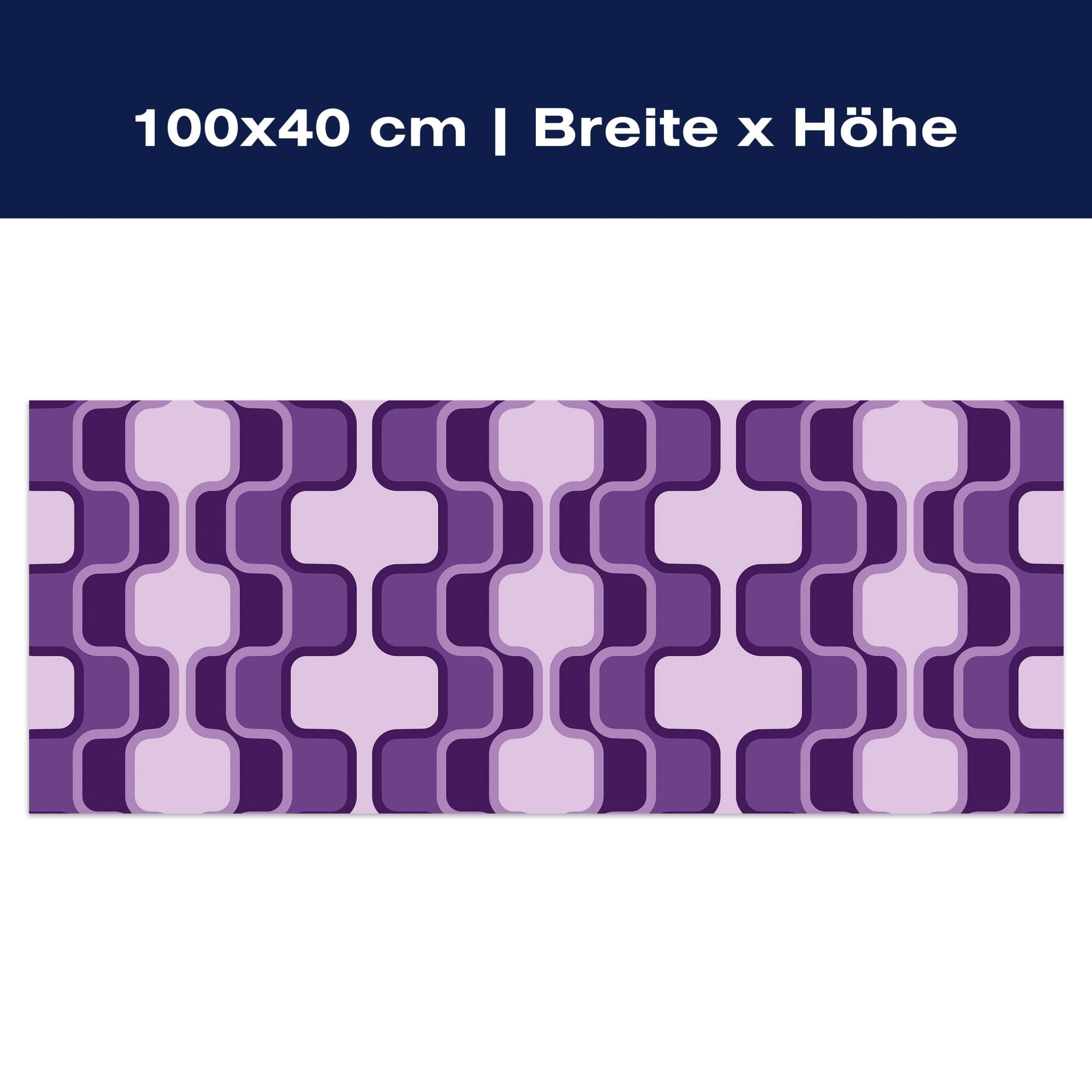 Leinwandbild Retromuster Violett Muster M0115