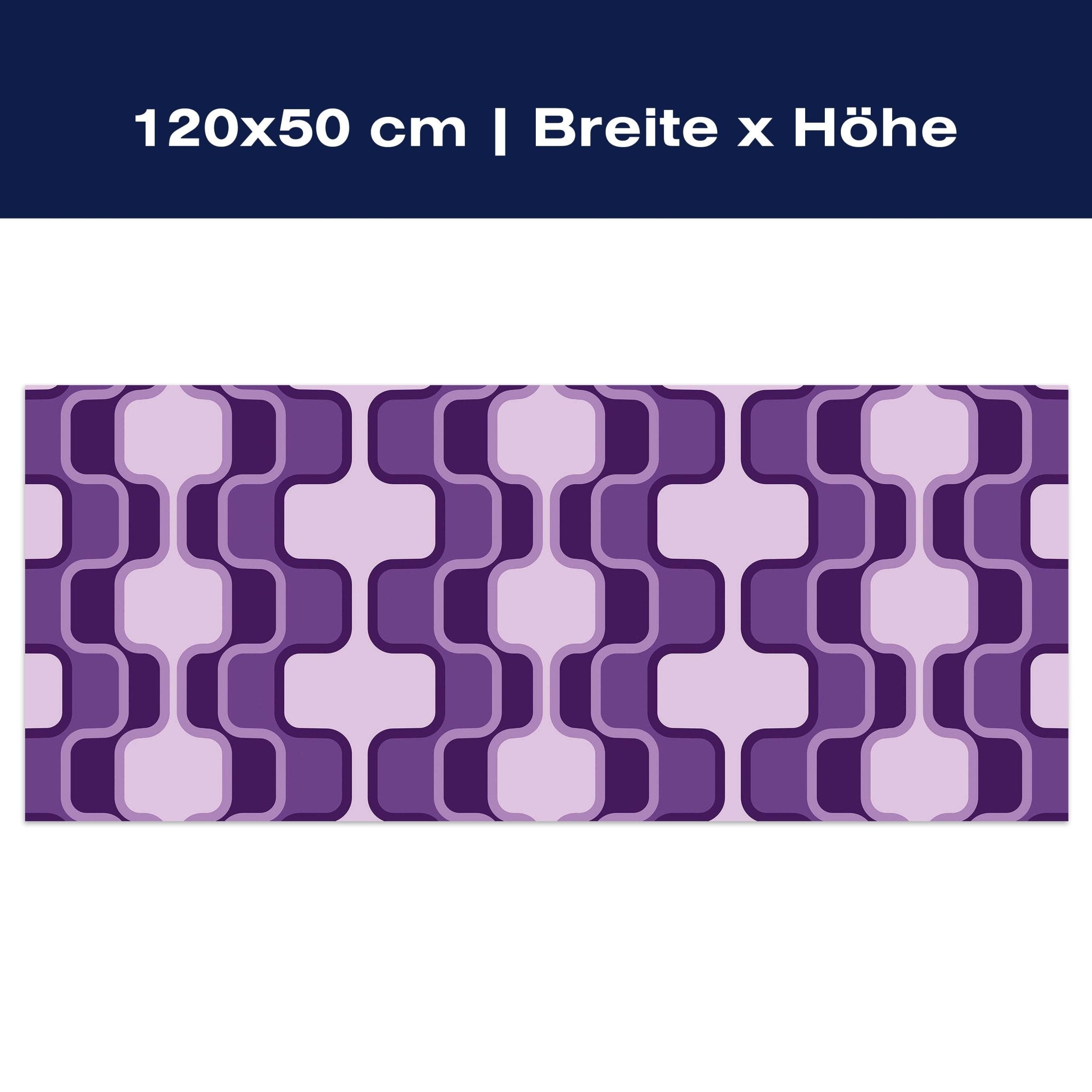 Leinwandbild Retromuster Violett Muster M0115