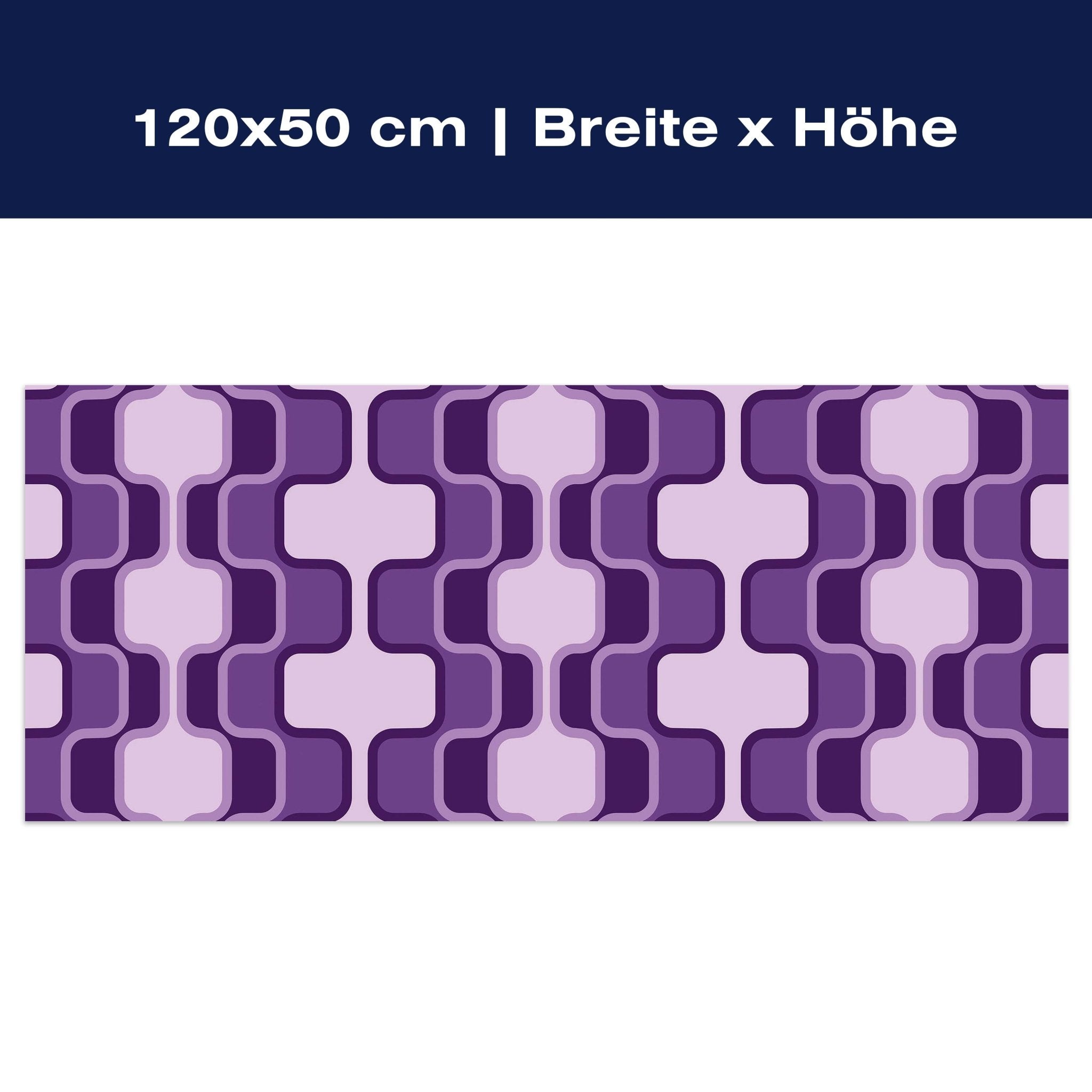 Tableau sur toile Motif rétro motif violet M0115