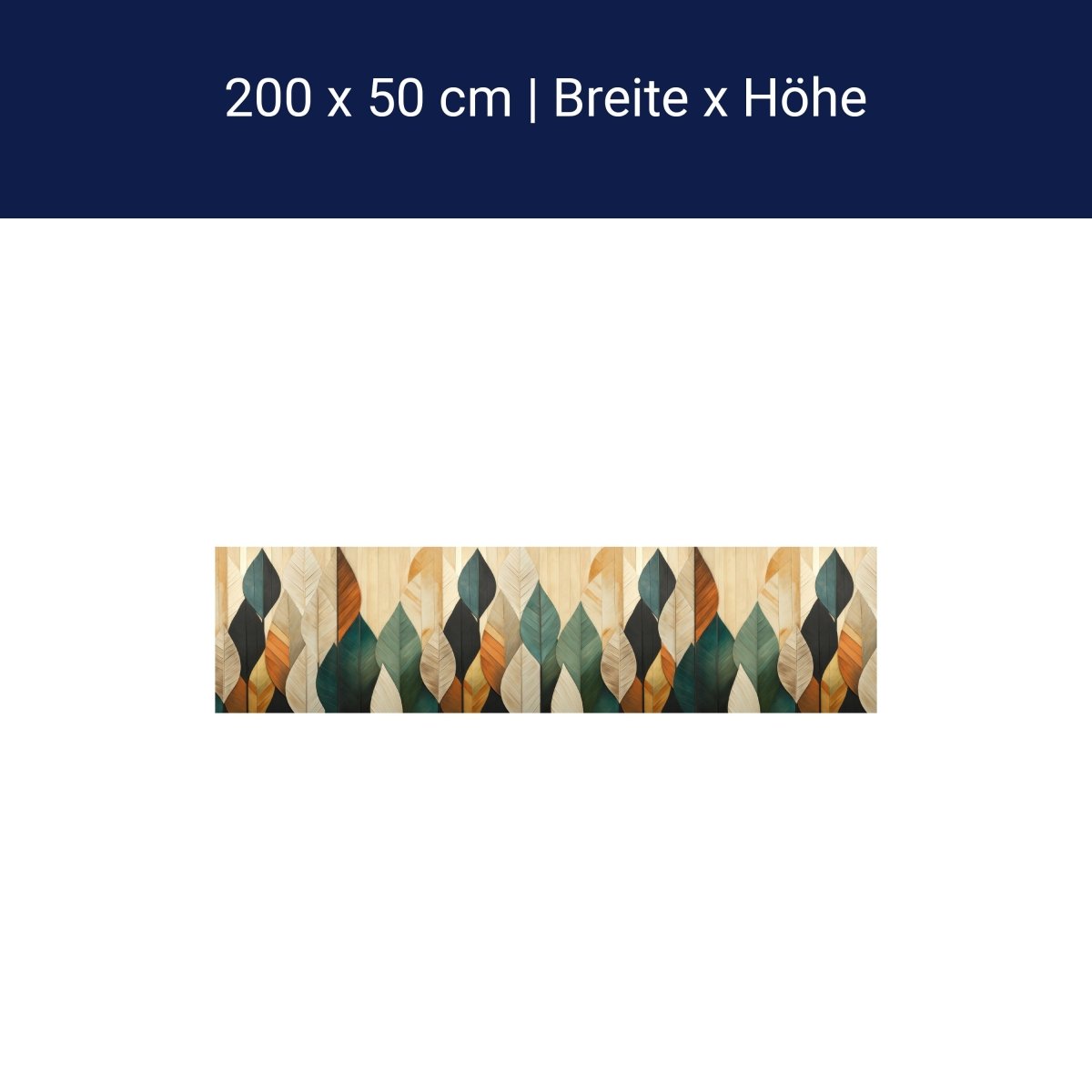 Panorama-Fototapete Blätter aus Holz M0118