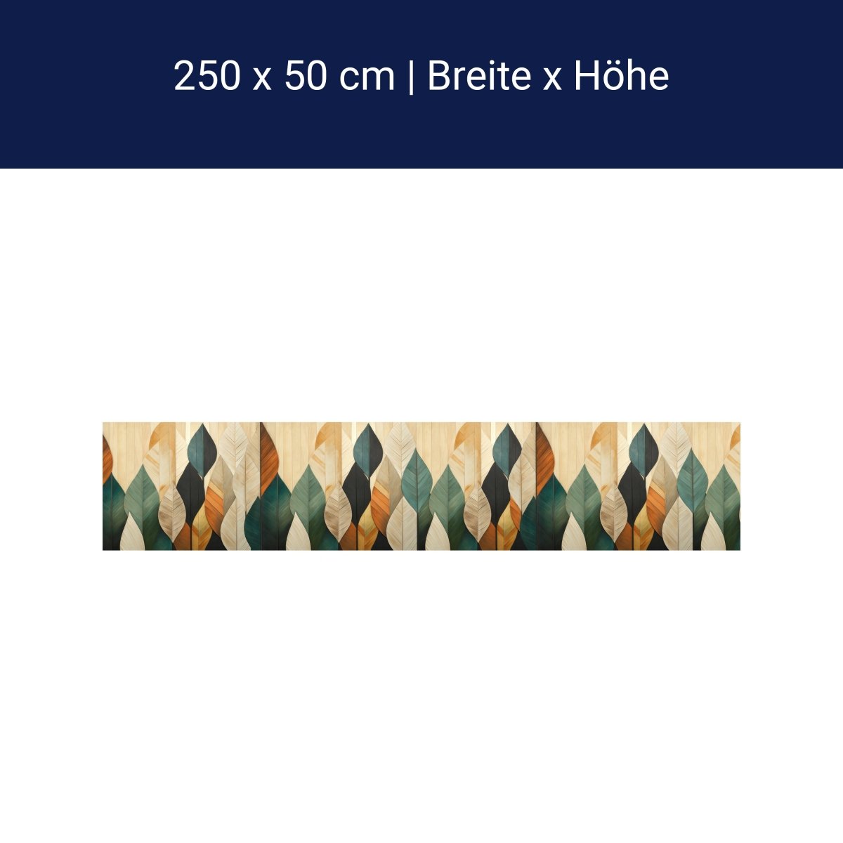 Panorama-Fototapete Blätter aus Holz M0118