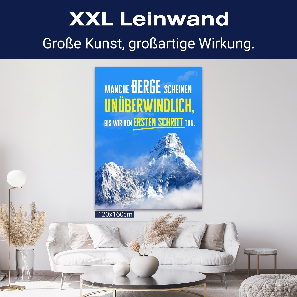 Leinwandbild Motivation, Hochformat, Berge unüberwindlich M0123 kaufen - Bild 9