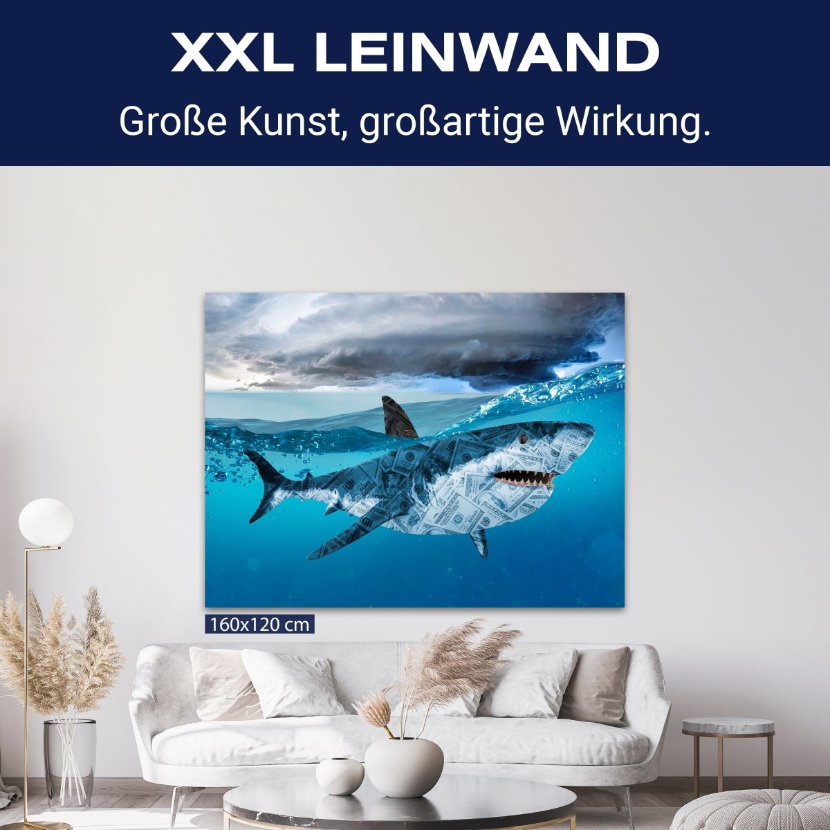 Leinwandbild Motivation, Querformat, Hai Moneyshark M0134 kaufen - Bild 9