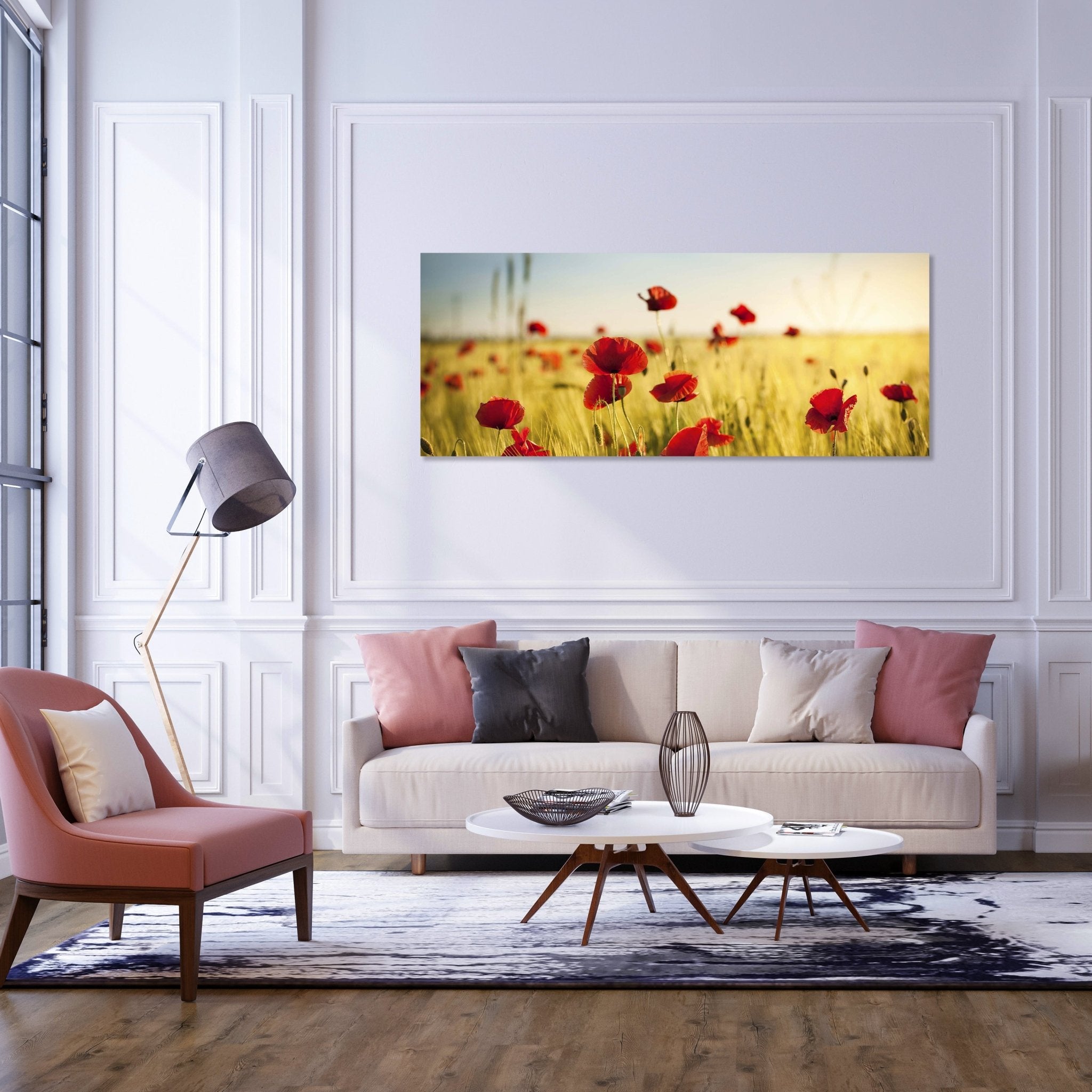 Leinwandbild Kornfeld mit Mohnblumen M0398 kaufen - Bild 2