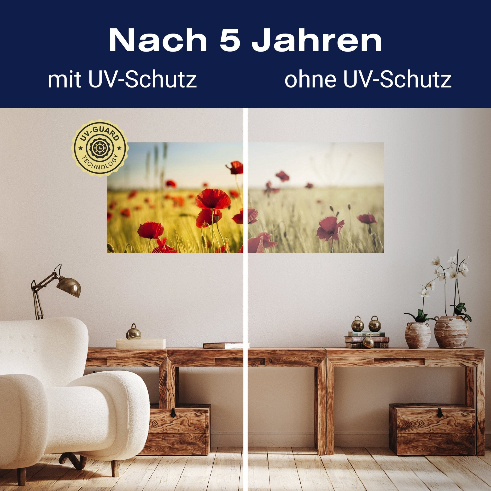 Leinwandbild Kornfeld mit Mohnblumen M0398 kaufen - Bild 9