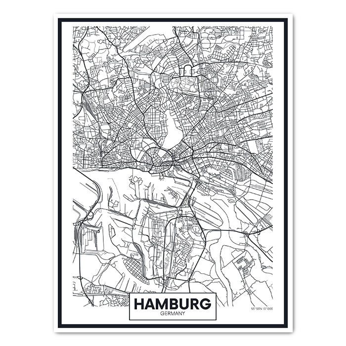 Leinwandbild Stadt Karte, Hochformat M0457 kaufen - Bild 1
