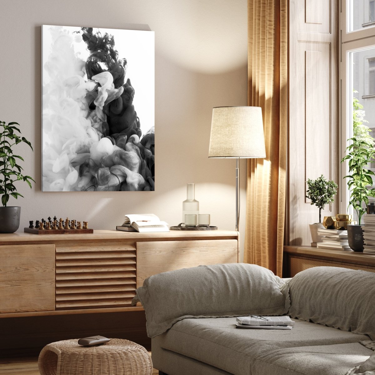 Leinwandbild Schwarz-Weiß, flüssige Farbe M0540 kaufen - Bild 2