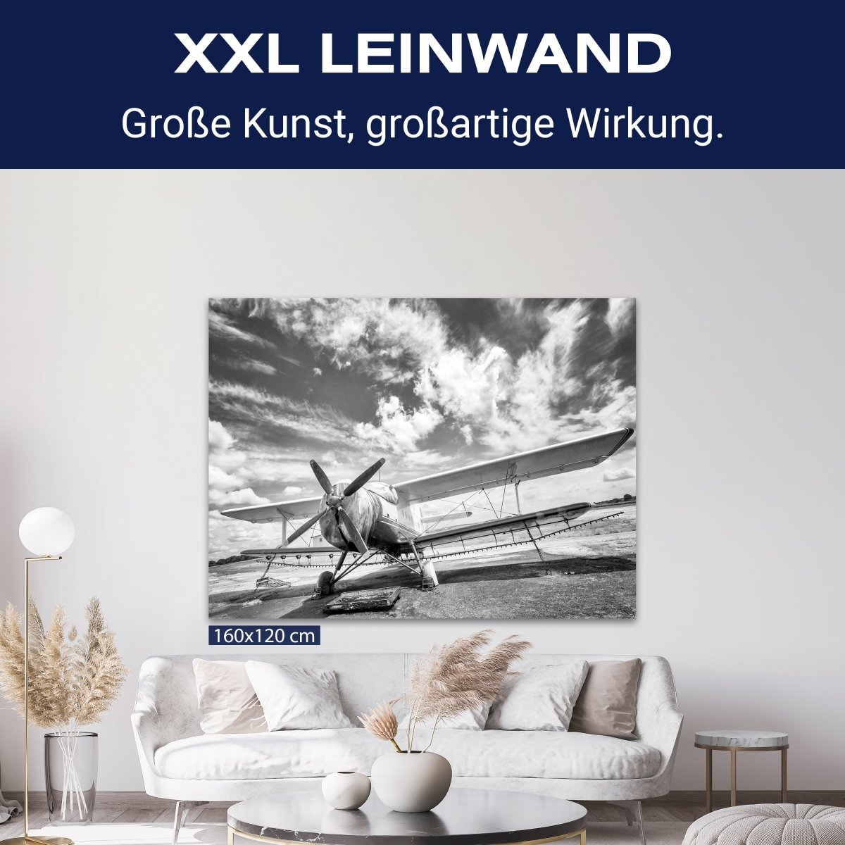 Leinwandbild Schwarz-Weiß, Flugzeug M0541 kaufen - Bild 9