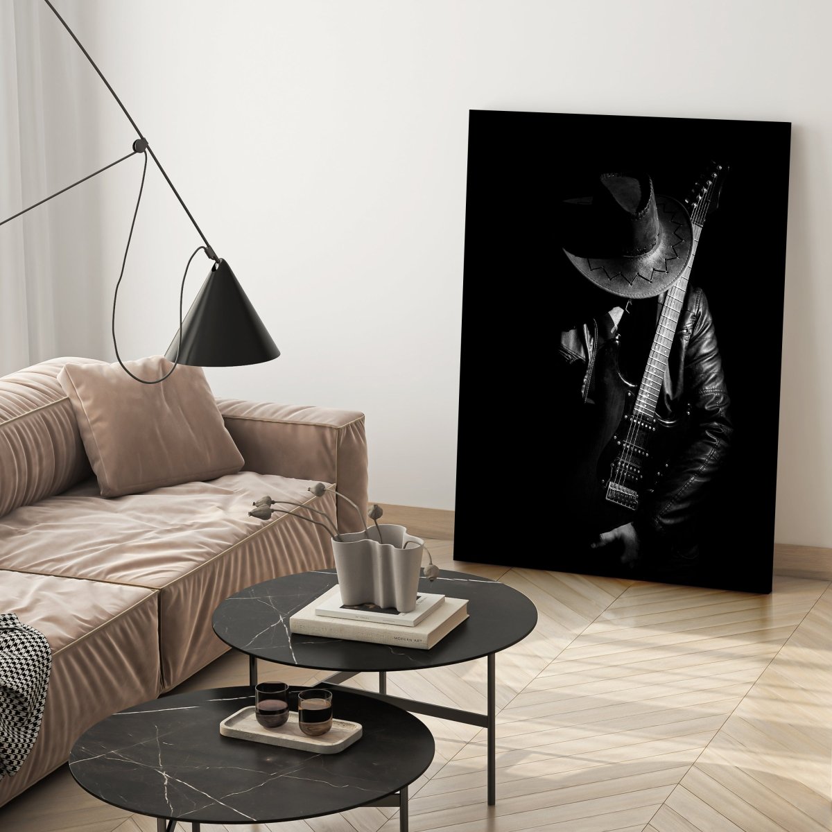 Leinwandbild Schwarz-Weiß, Gitarre M0543 kaufen - Bild 3