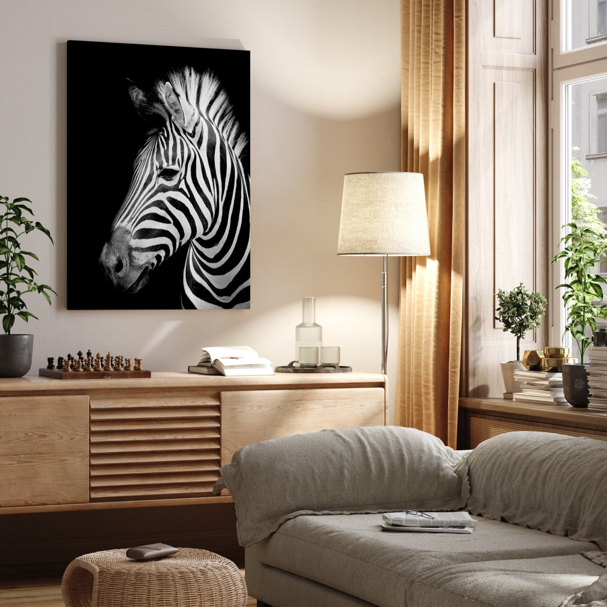 Leinwandbild Schwarz-Weiß, Zebra M0545 kaufen - Bild 2