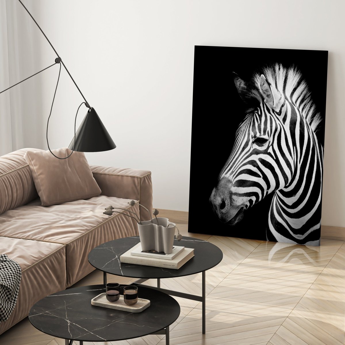 Leinwandbild Schwarz-Weiß, Zebra M0545 kaufen - Bild 3