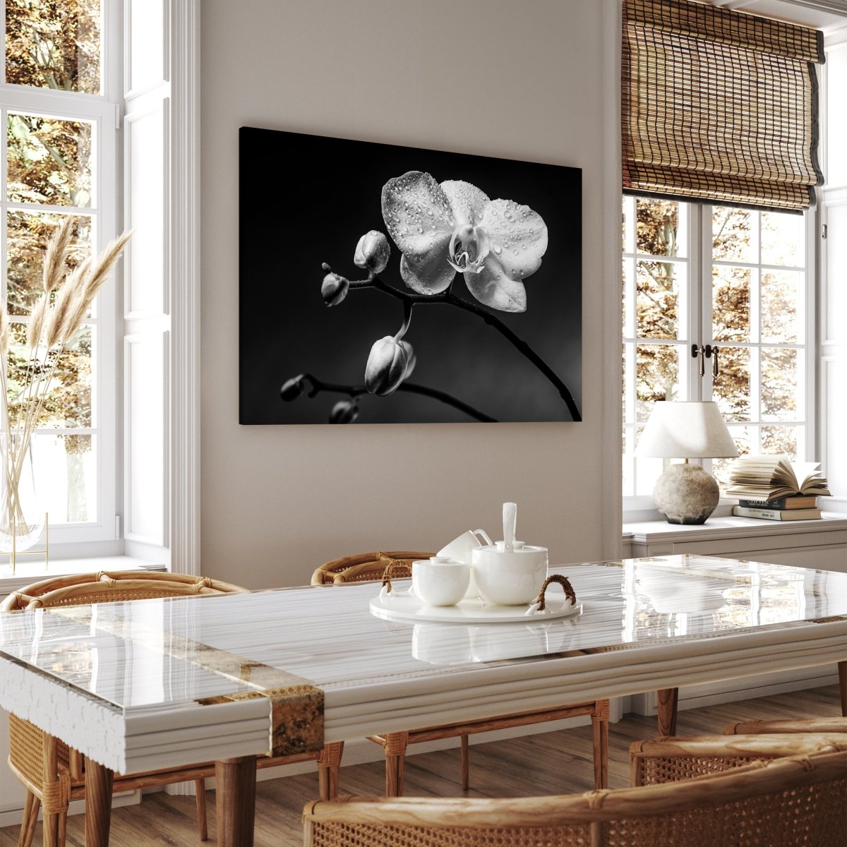 Leinwandbild Schwarz-Weiß, Blumen M0550 kaufen - Bild 2