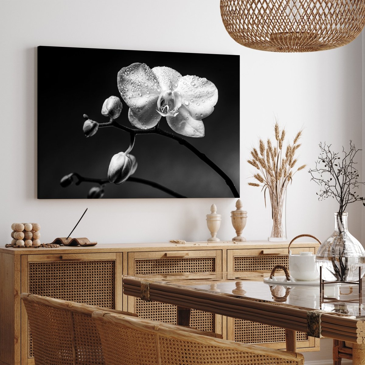 Leinwandbild Schwarz-Weiß, Blumen M0550 kaufen - Bild 3