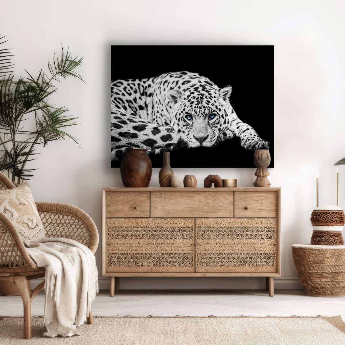 Leinwandbild Schwarz-Weiß, Leopard M0552 kaufen - Bild 2