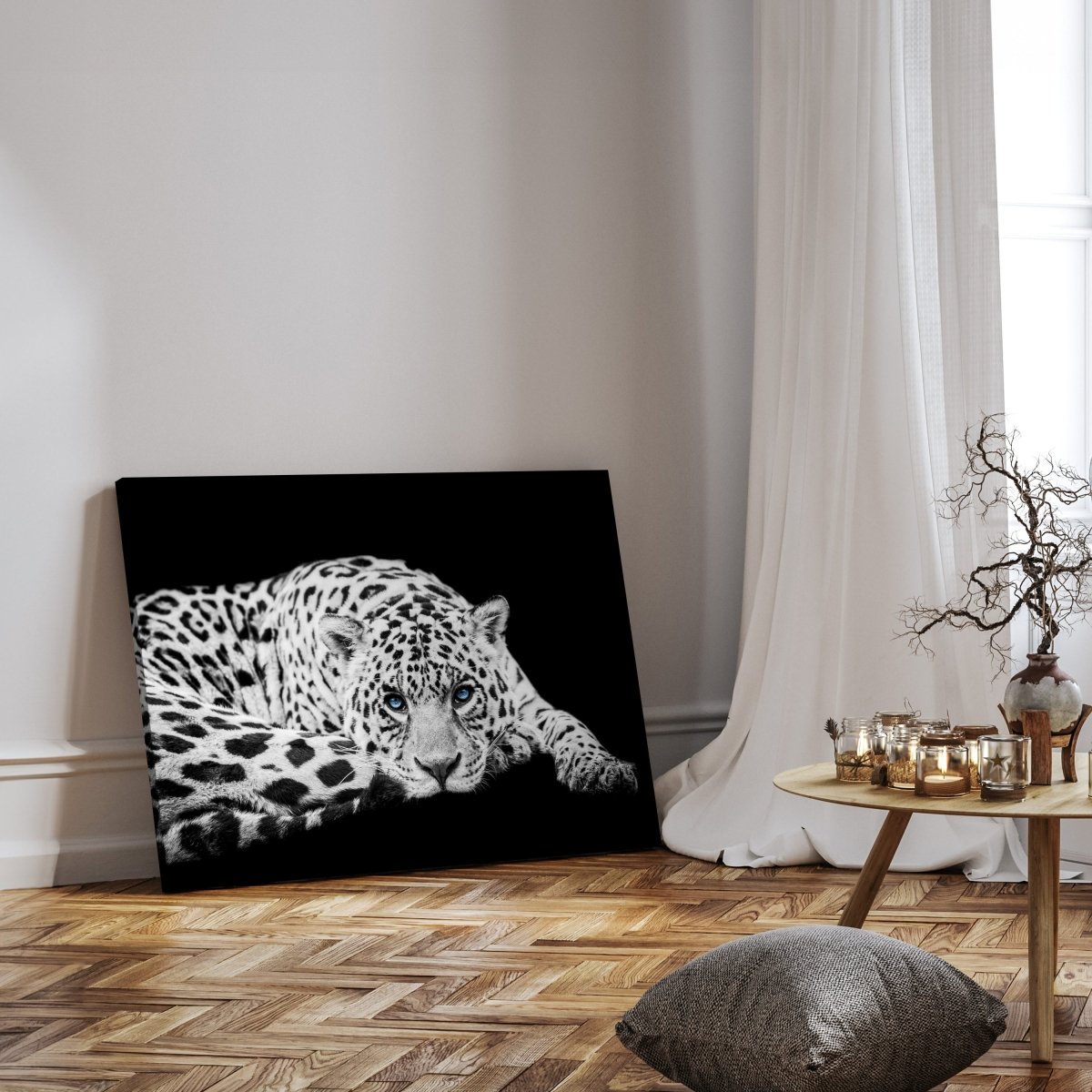 Leinwandbild Schwarz-Weiß, Leopard M0552 kaufen - Bild 3