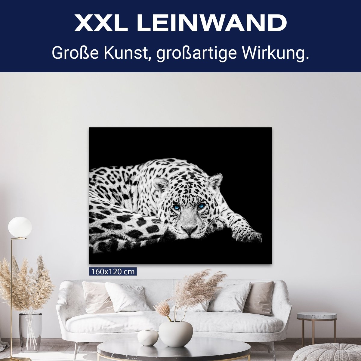 Leinwandbild Schwarz-Weiß, Leopard M0552 kaufen - Bild 9