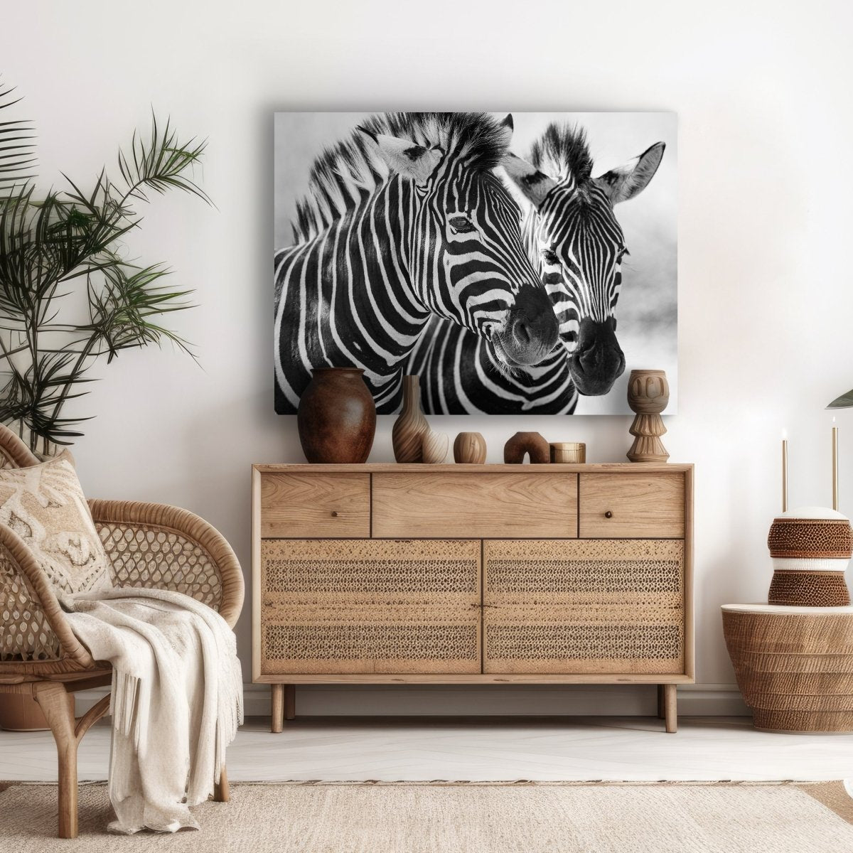 Leinwandbild Schwarz-Weiß, Zebra M0553 kaufen - Bild 2