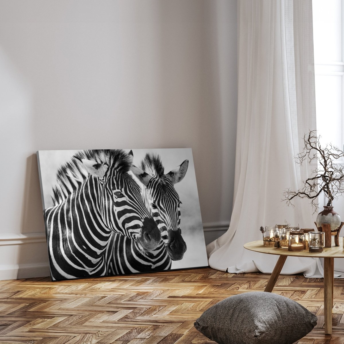 Leinwandbild Schwarz-Weiß, Zebra M0553 kaufen - Bild 3