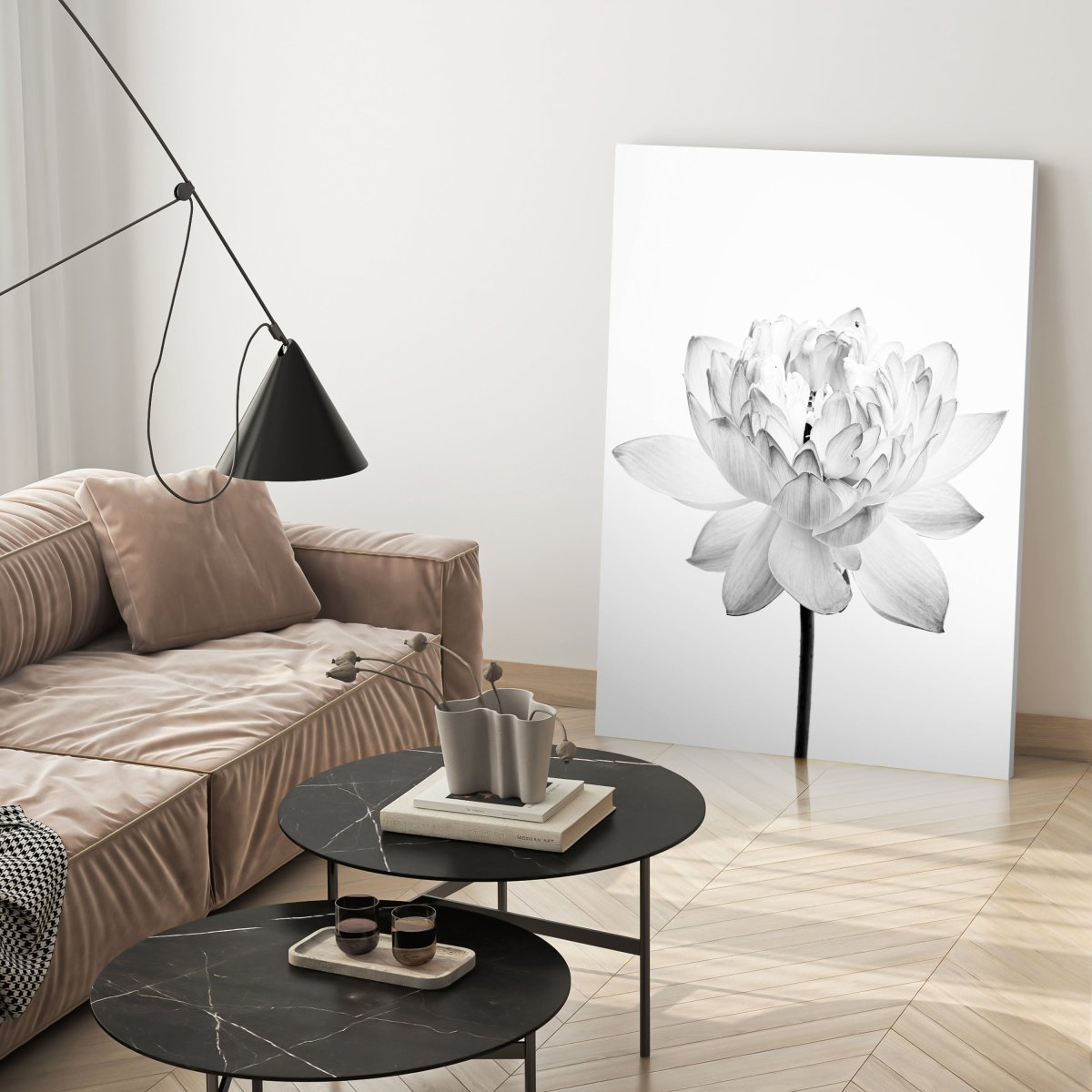 Leinwandbild Schwarz-Weiß, Blumen M0561 kaufen - Bild 3