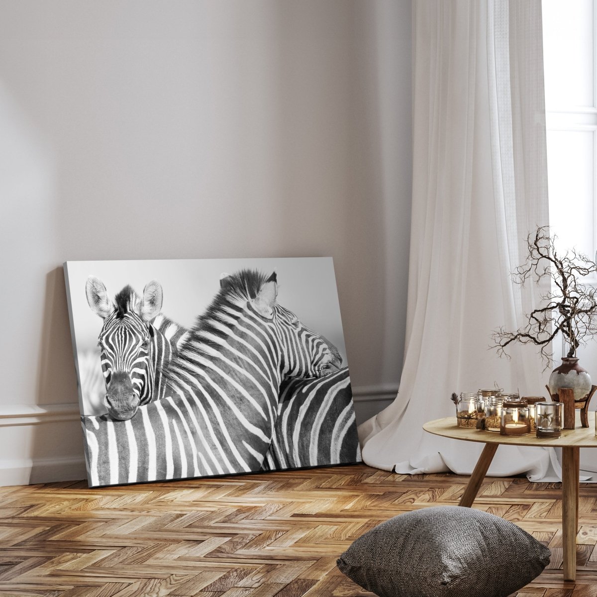 Leinwandbild Schwarz-Weiß, Zebra M0562 kaufen - Bild 3