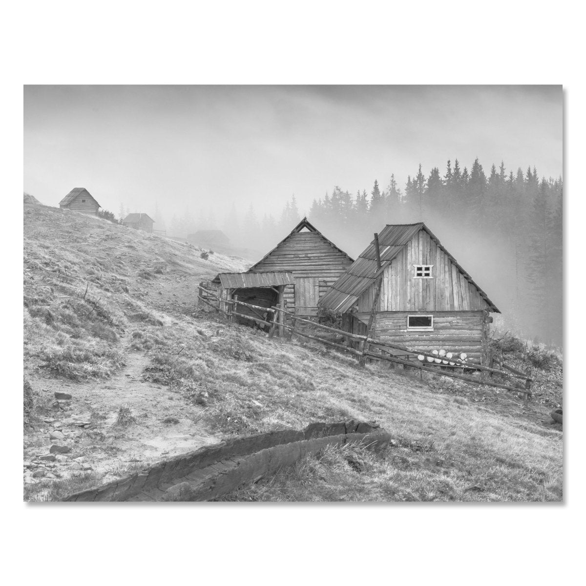 Leinwandbild Schwarz-Weiß, Haus M0571 kaufen - Bild 1