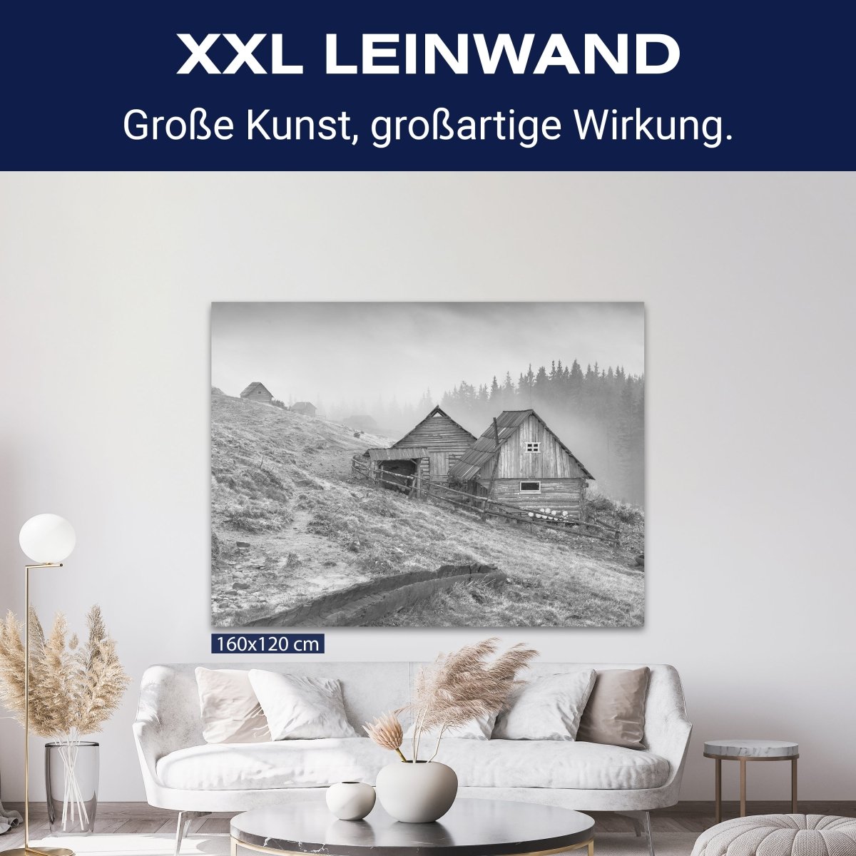 Leinwandbild Schwarz-Weiß, Haus M0571 kaufen - Bild 9