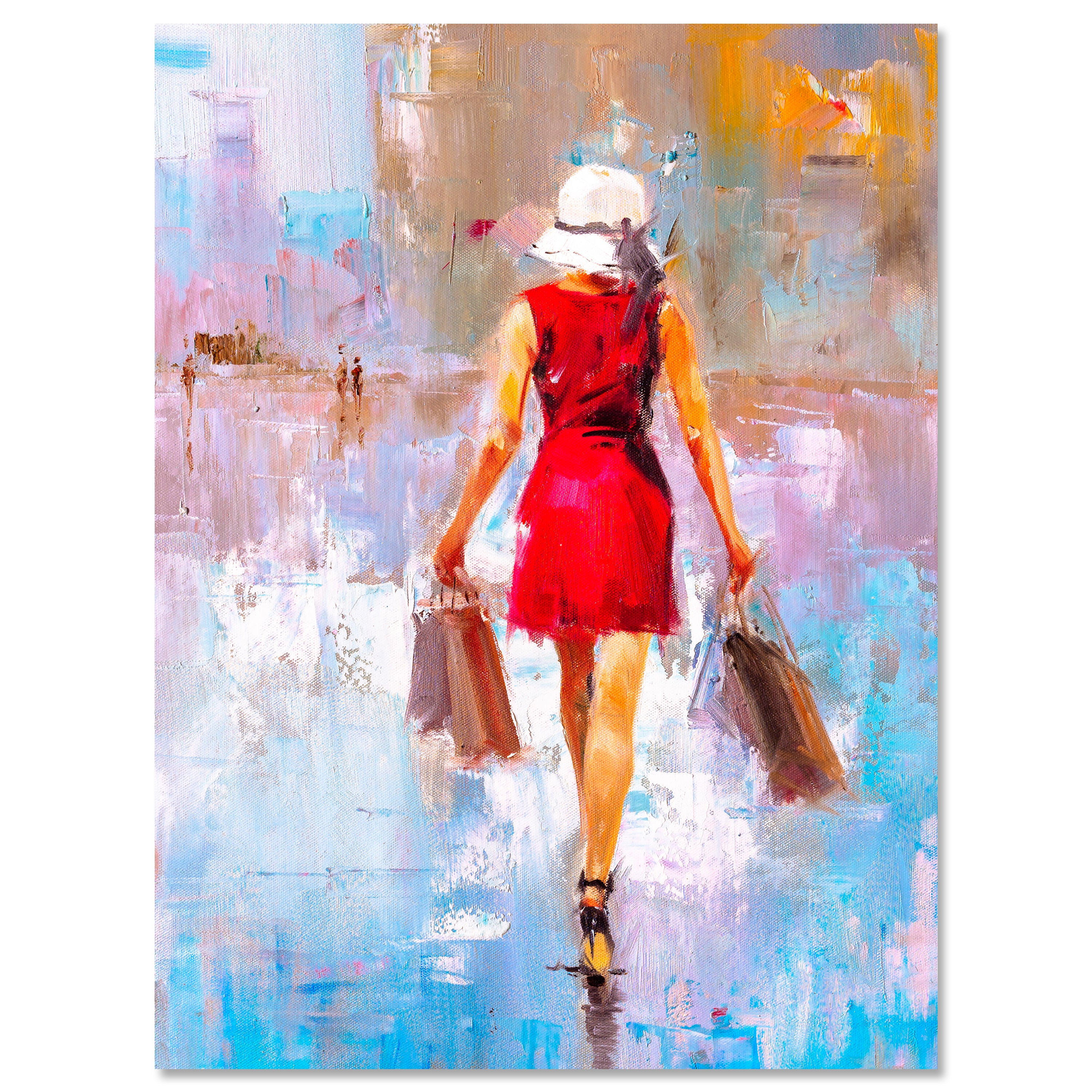 Leinwandbild Malerei, Frau, Shopping M0592 kaufen - Bild 1