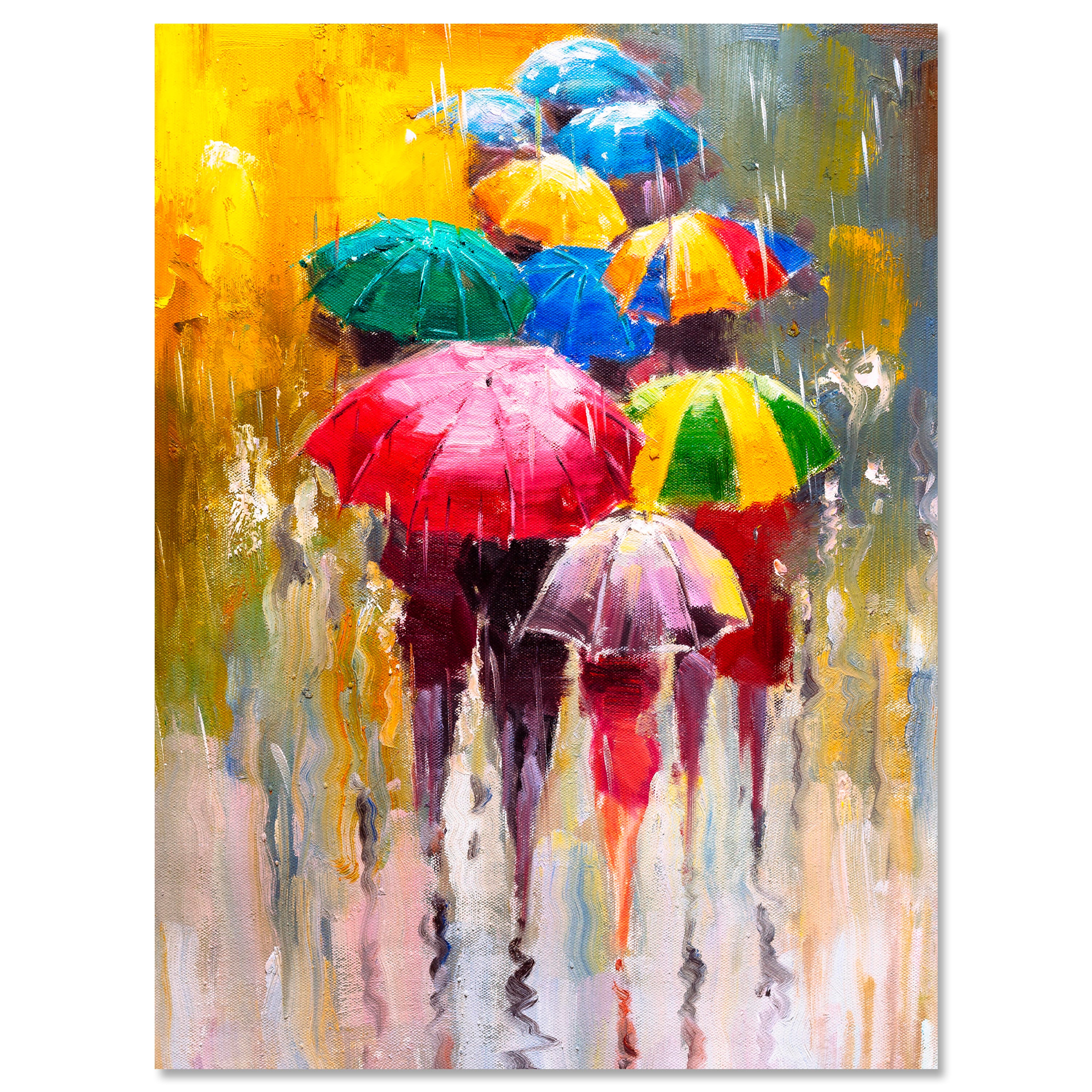 Leinwandbild Malerei, Regenschirme, Menschen M0593 kaufen - Bild 1