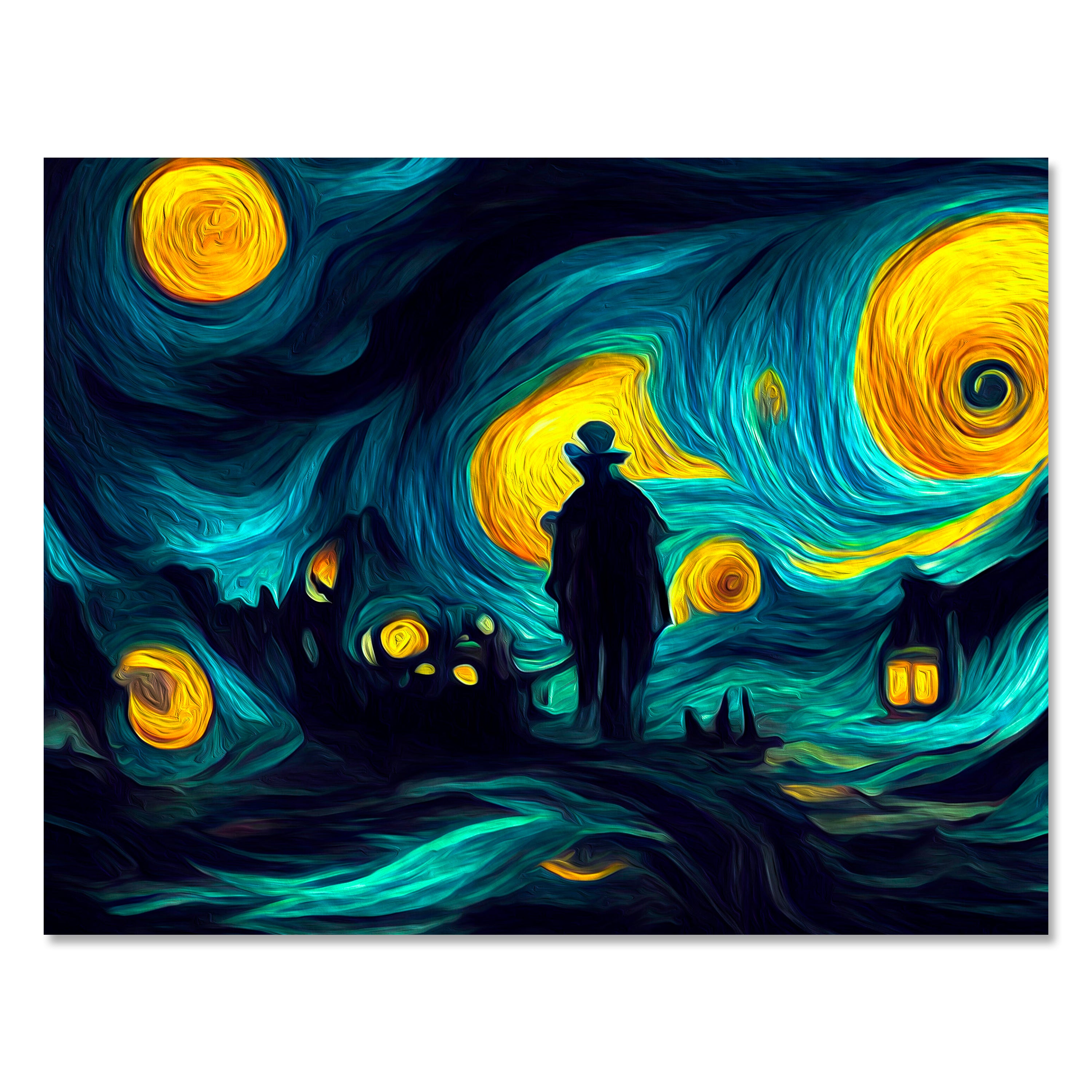 Leinwandbild Malerei, Nacht, Himmel, Mann M0594 kaufen - Bild 1