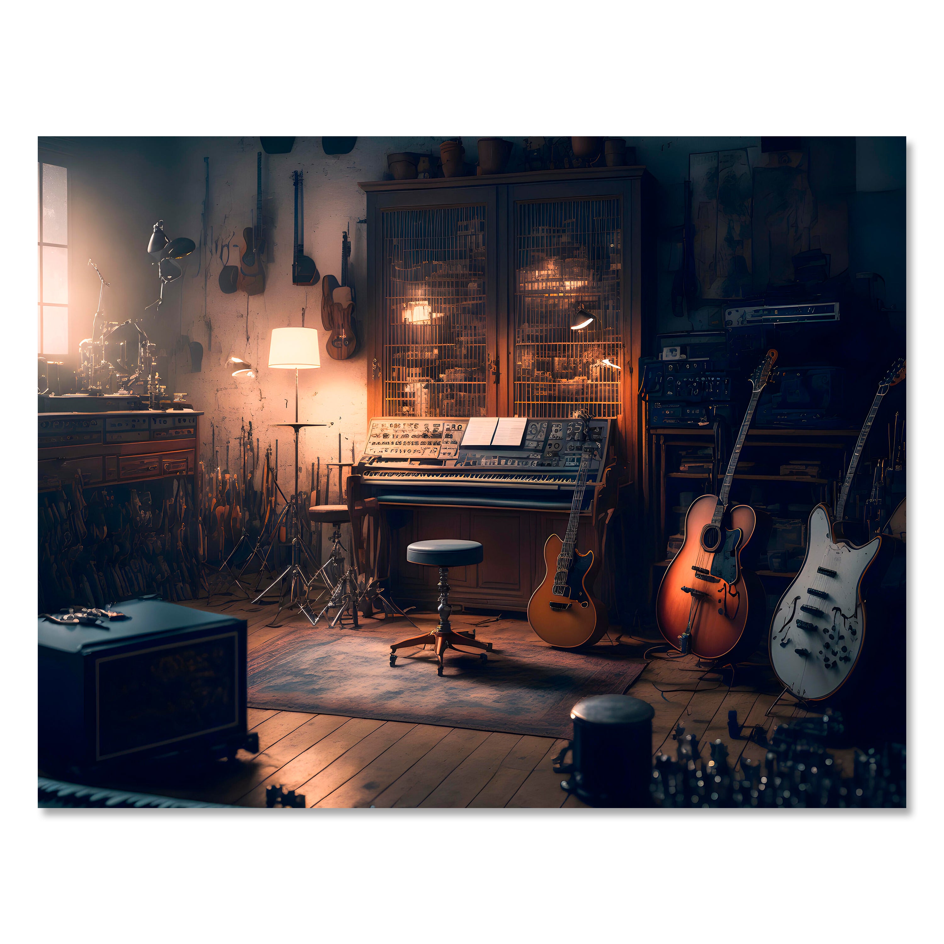 Leinwandbild Musikraum, Gitarre, Querformat M0597 kaufen - Bild 1