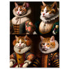 Cats Vintage Portrait Canvas Print M0598