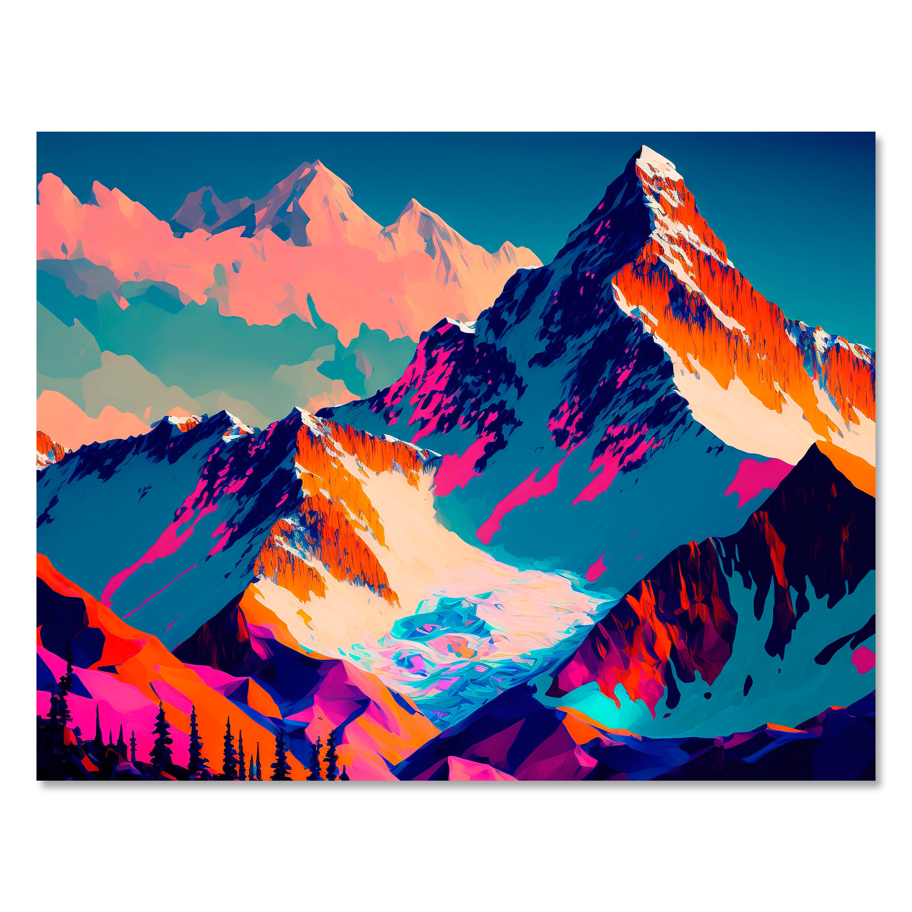 Leinwandbild Digital Art, Berge, Querformat M0621 kaufen - Bild 1