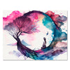 Canvas Print Watercolor Tree Woman Landscape M0624