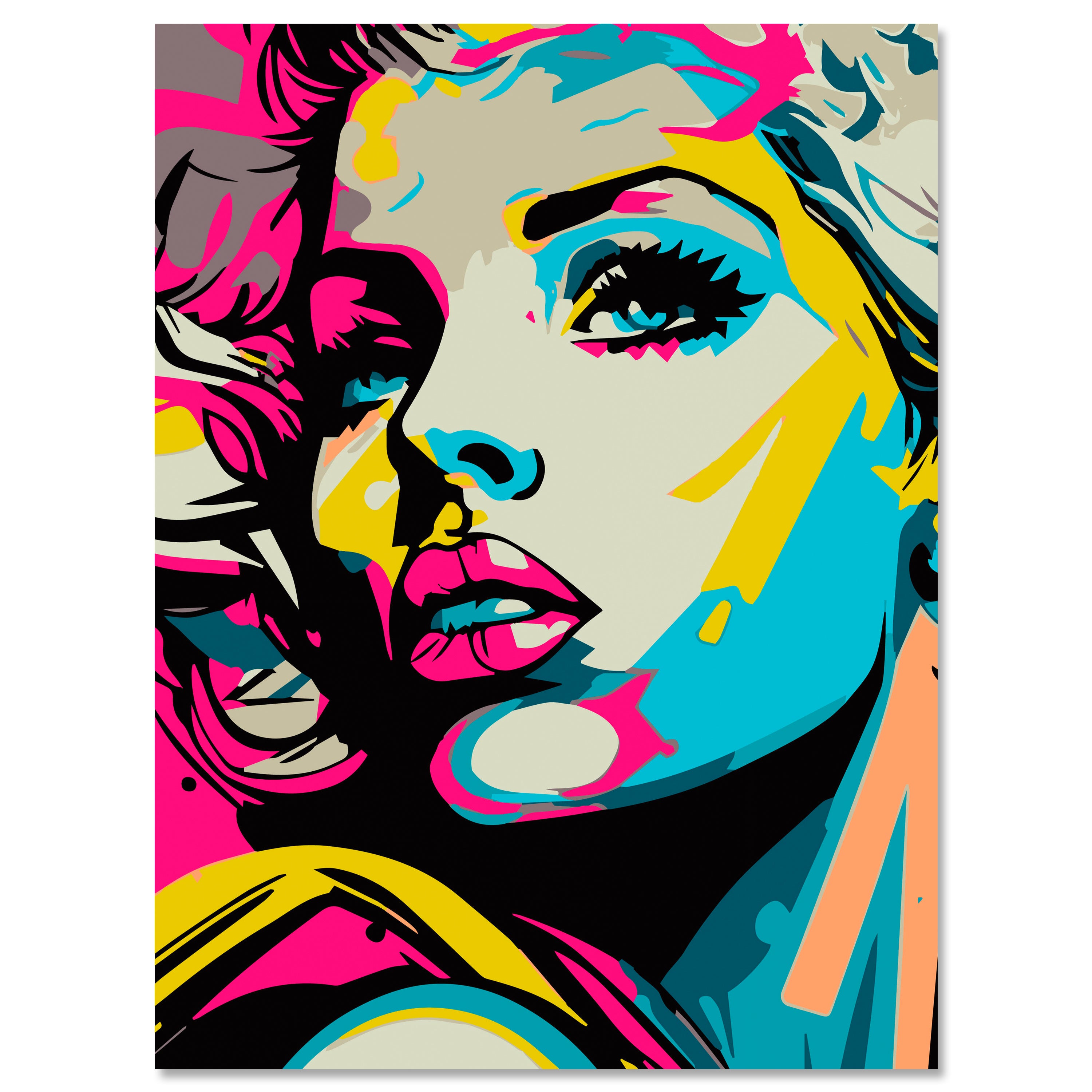 Leinwandbild Pop Art, Frau, Hochformat M0625 kaufen - Bild 1