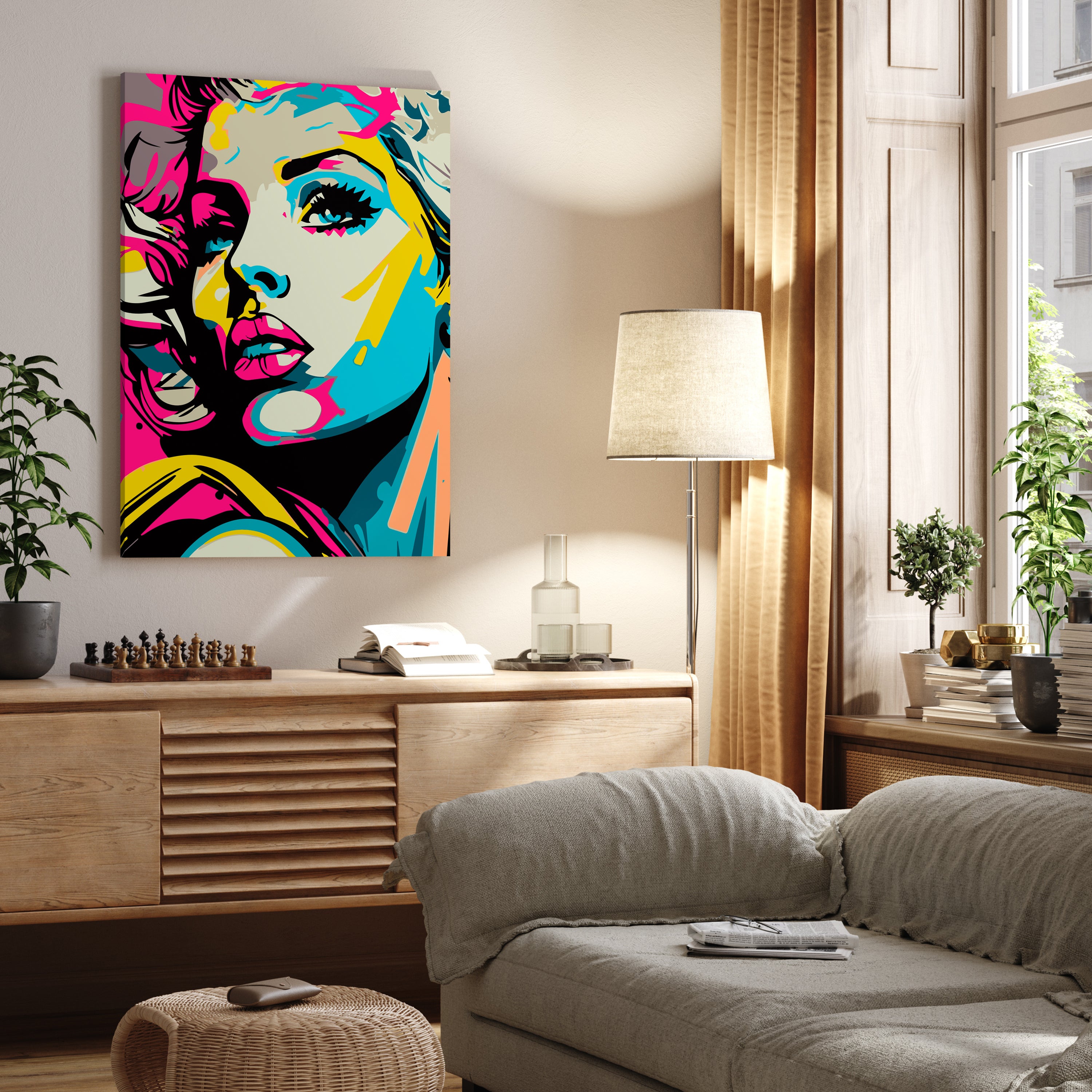 Leinwandbild Pop Art, Frau, Hochformat M0625 kaufen - Bild 2