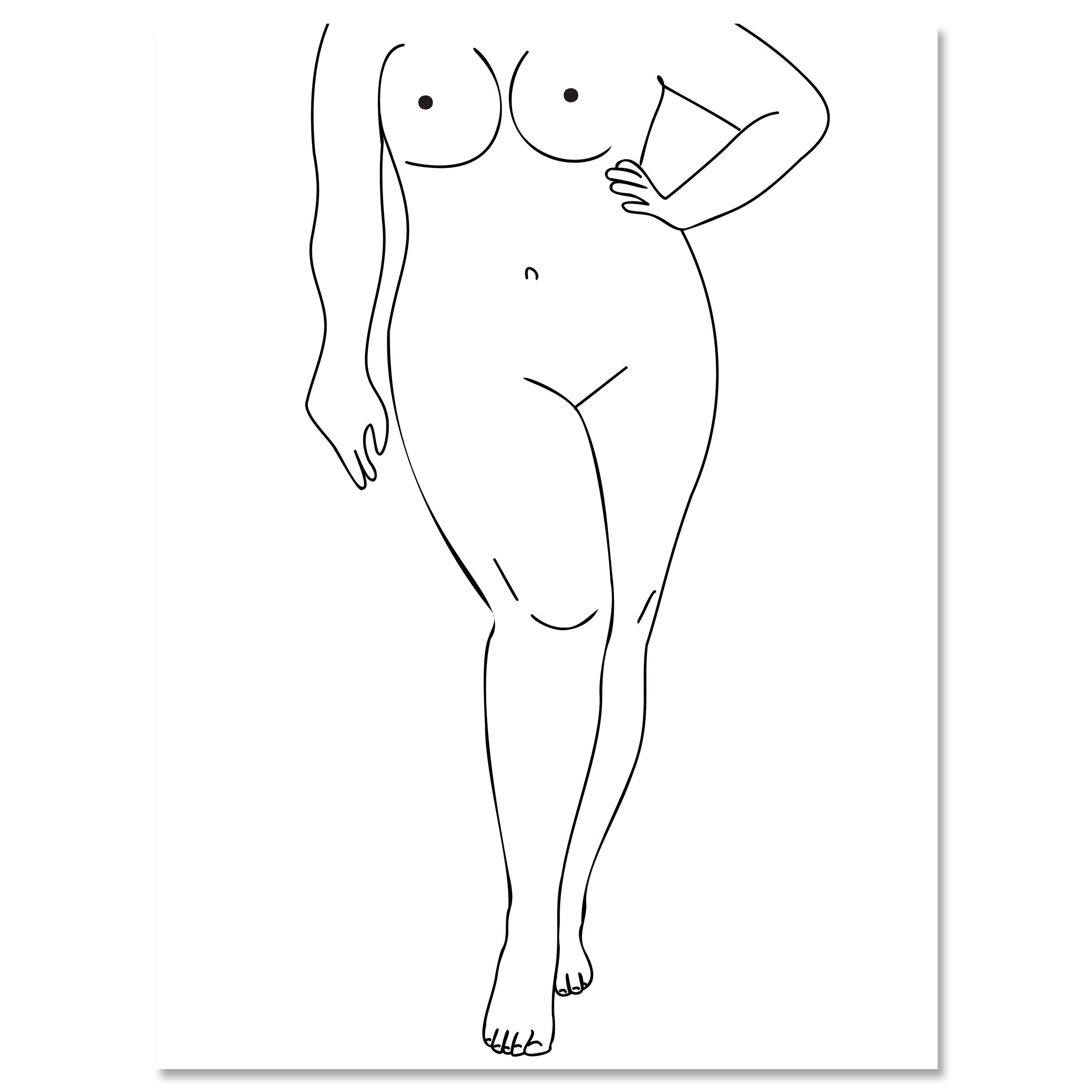 Leinwandbild Minimalismus, Frau, Hochformat M0647 kaufen - Bild 1