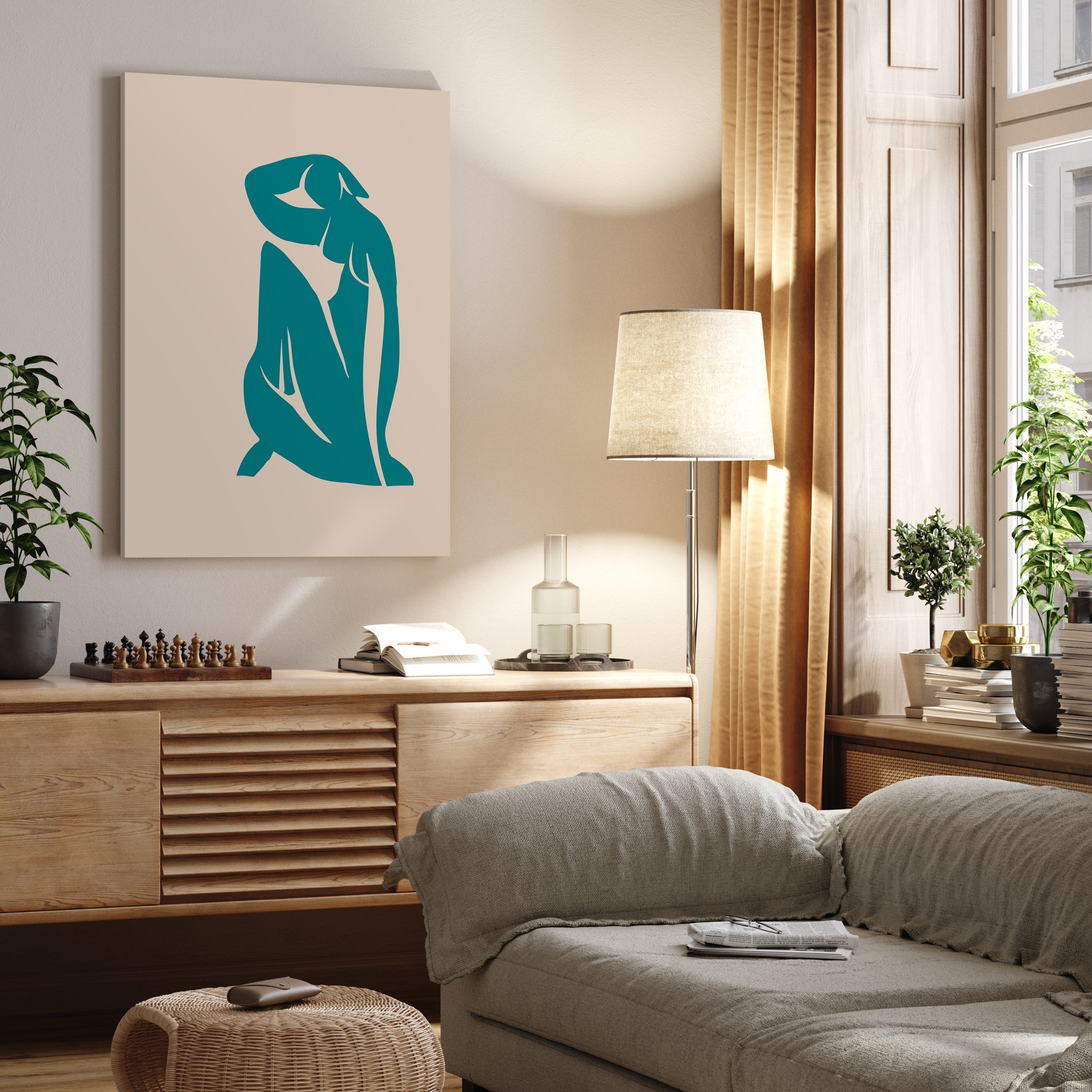 Leinwandbild Minimalismus, Frau, Hochformat M0655 kaufen - Bild 2